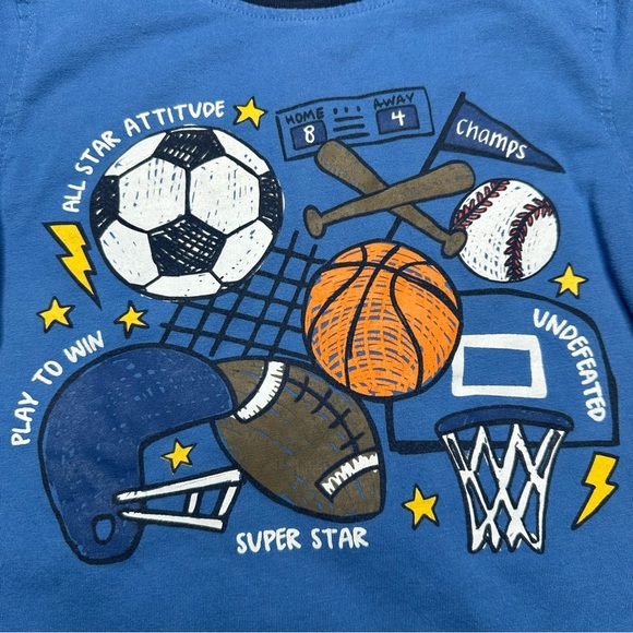 Kids Headquarters Shirt Long Sleeved Sports Blue Size 5 - Picture 5 of 16